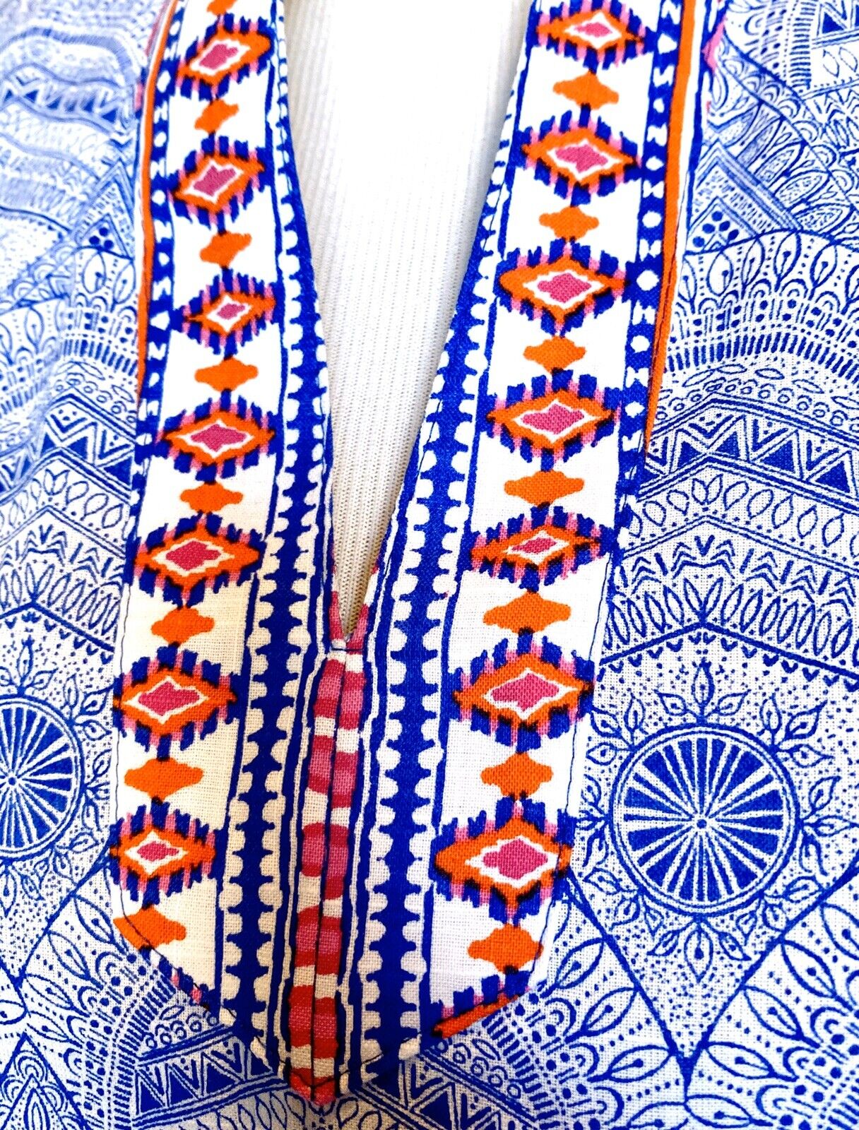 Blue Beach 3/4 Sleeve Tunic Retail $89 Price $29 NWT Sz 2 Cotton