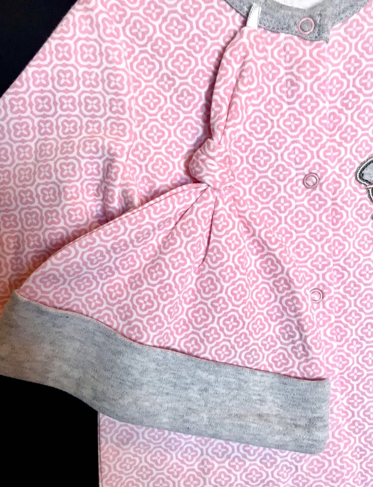 Offspring Pink Sleepsuit And Hat Set. Pink & Gray Retail $22 Price $16 NWT 9 M