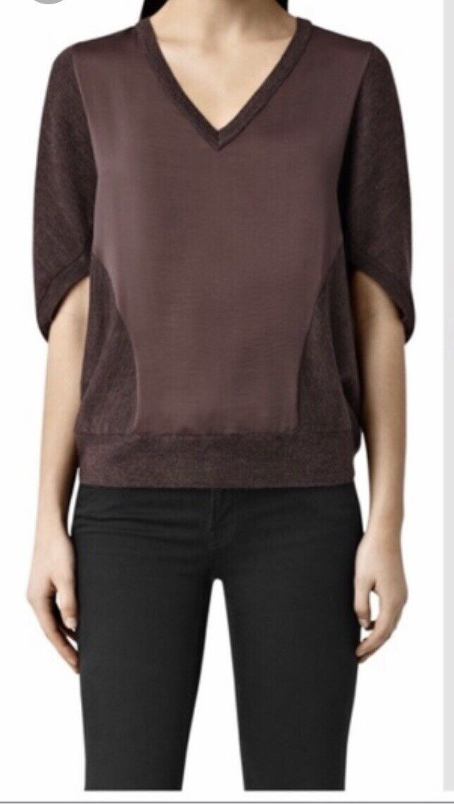 AllSaints Elwar Panel Merino Jumper NWT Retail $195 Price $89 Size S All Saints