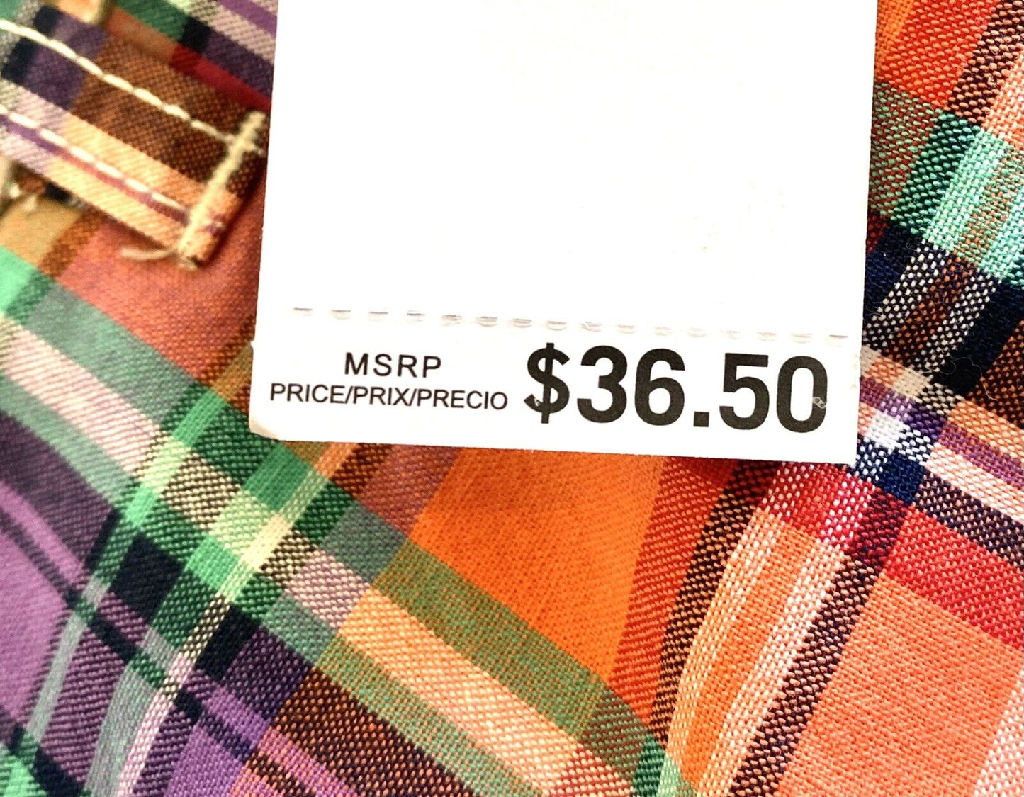 NWT NAUTICA BOYS' PLAID SHORTS SIZE 16 RETAIL $36.50 PRICE $25
