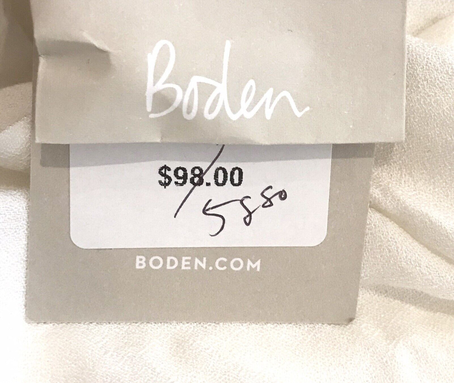 Boden Ivory Star Embroidery Polly Tassel Blouse NWT Retails $98 Price $38 Size 4