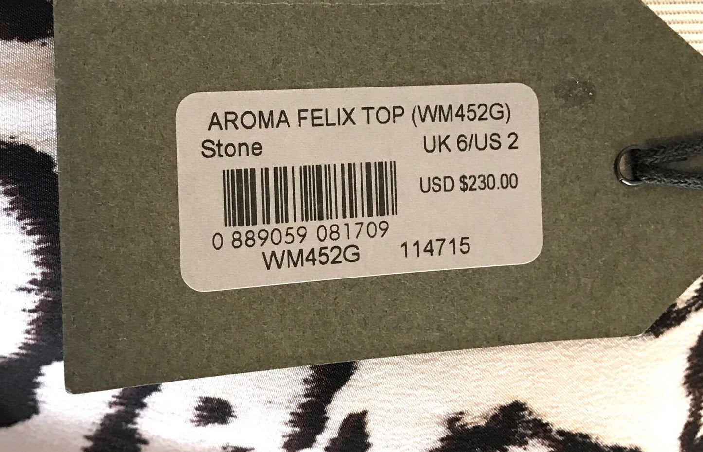 AllSaints Silk Aroma Felix Top NWT Retail $230 Price $89 Size 2 All Saints