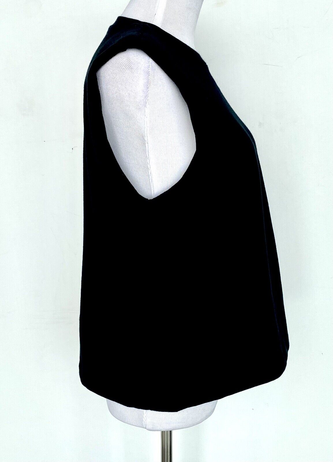 AllSaints Mika Black Tank Padded Shoulder Retail $65 Price $48 Size M