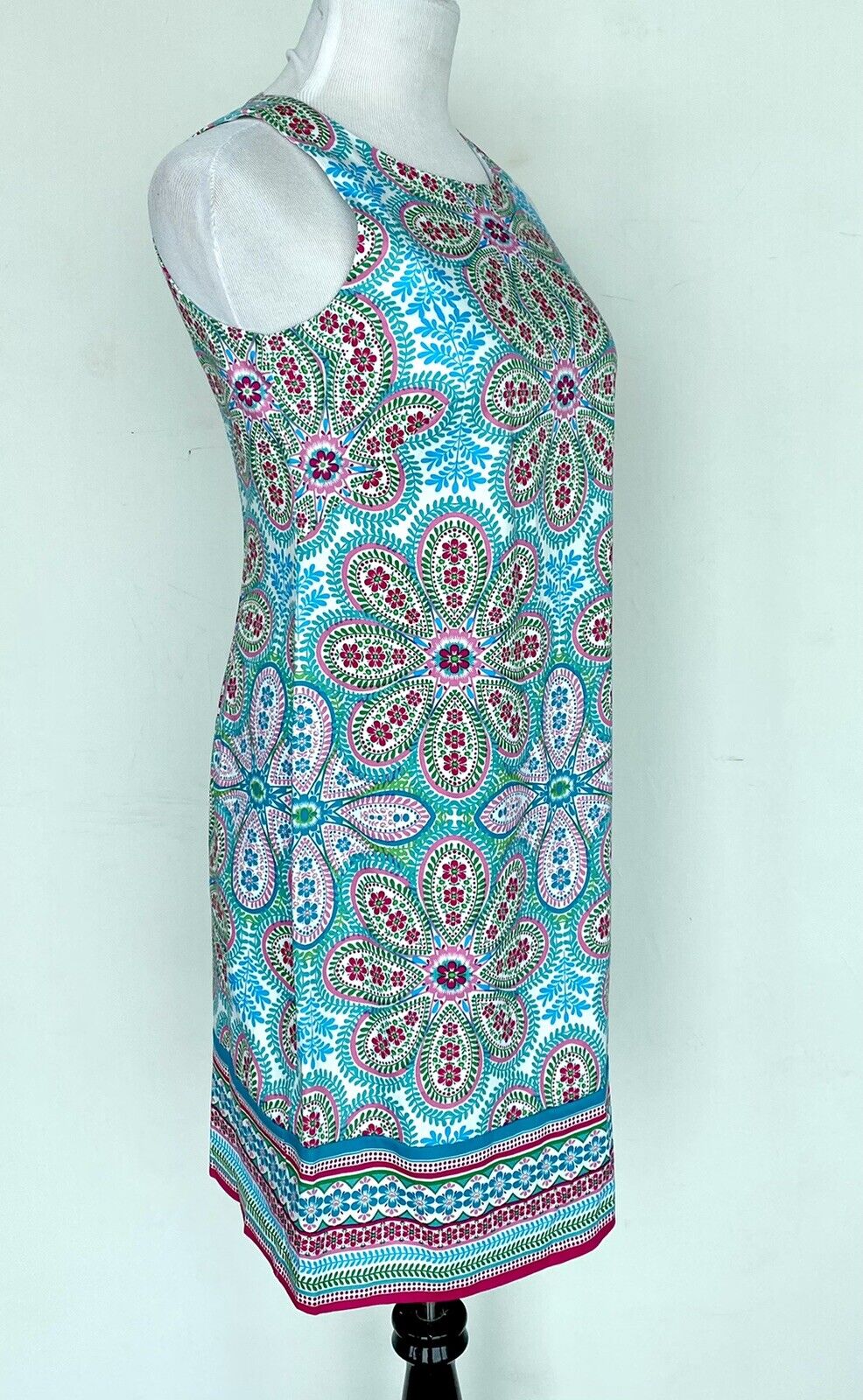 London Times Neon Print Sleeveless Shift Dress Retail  Price $49 NWT 6