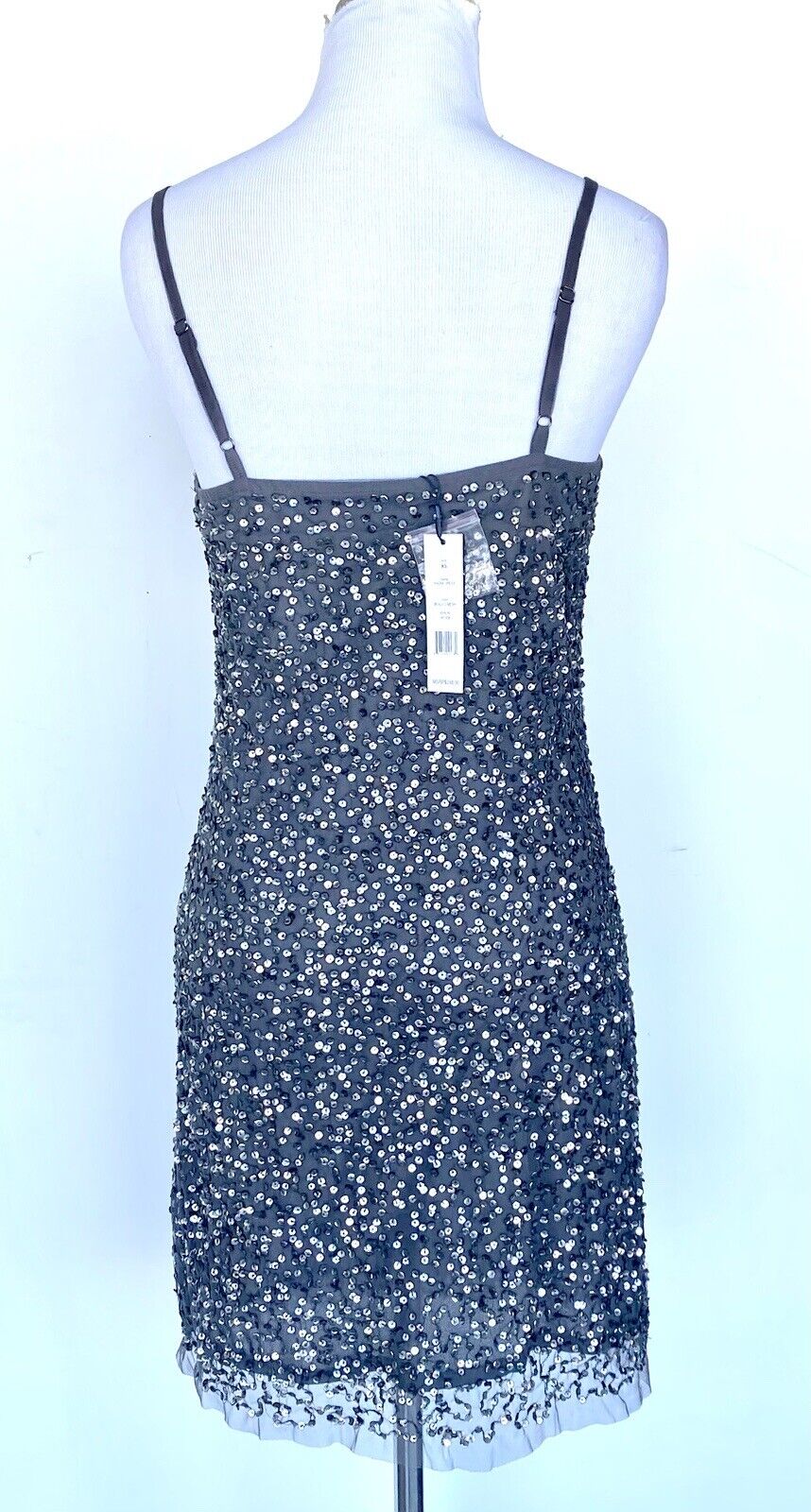 Hutch sequin dress mesh / Net Retails $248 Price $99 Size XS NWT silver gray