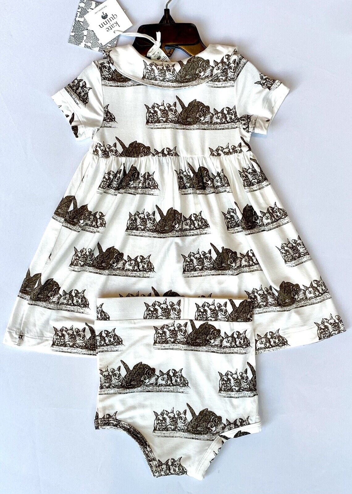 Kate Quinn Bamboo Peter Pan Collar Dress & Bloomers Retail $46 Price $36 12-18 M