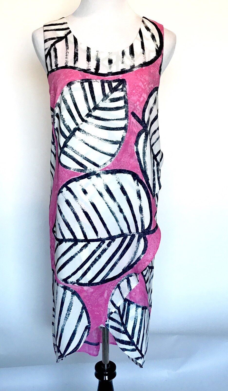 Nic + Zoe Leaves Wrap Dress. NWT Petite L Retail $188 Price $74.97 Pink White