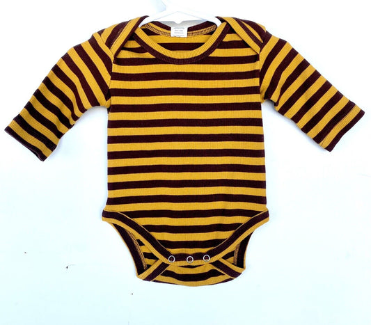 Kate Quinn Organic Cotton Bodysuit LS Striped Retail $24 Price $18 3-6 M