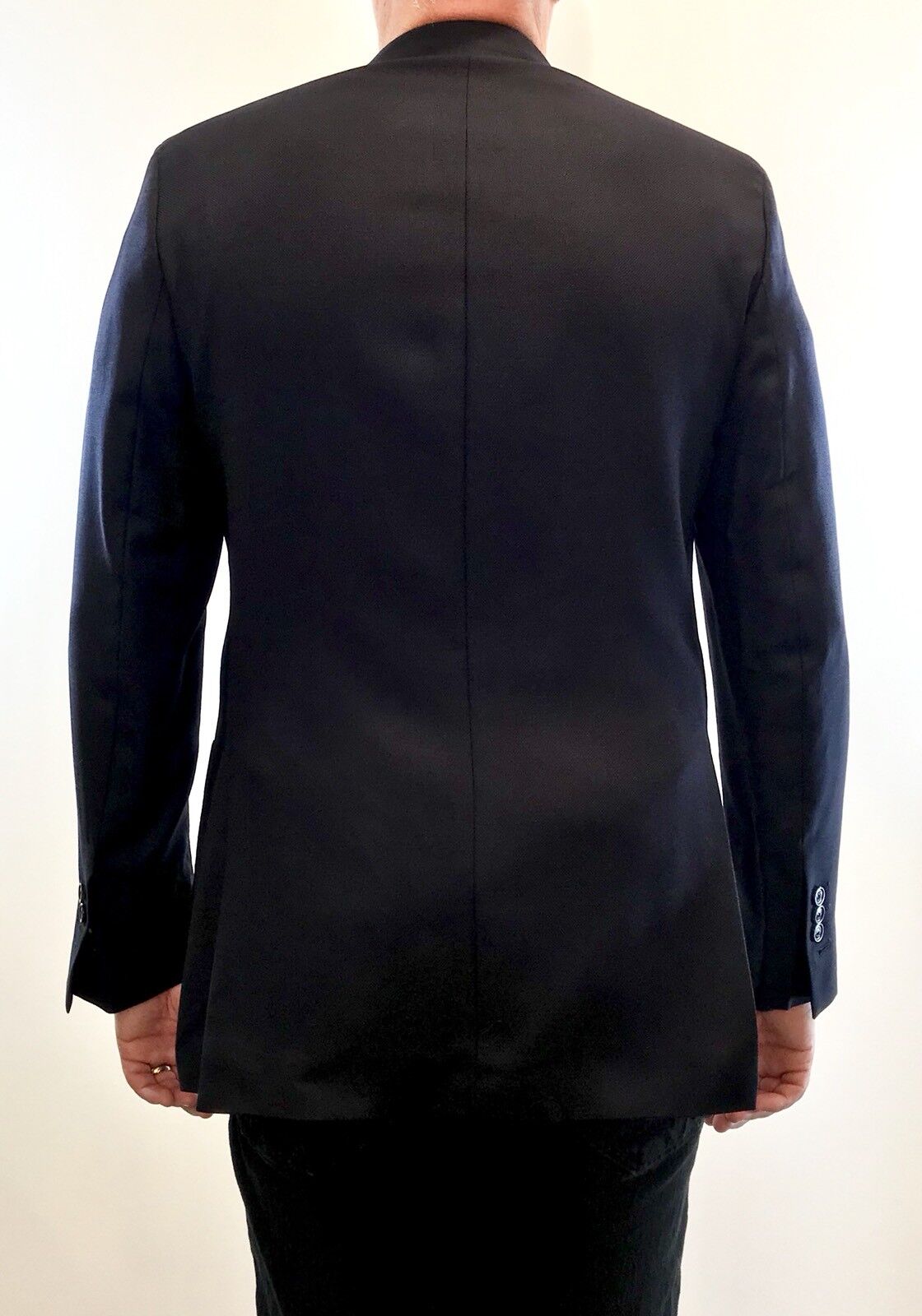 Carolina Herrera Navy Blue Cashmere Mix Jacket Retail $915 Price $478 NWT 38