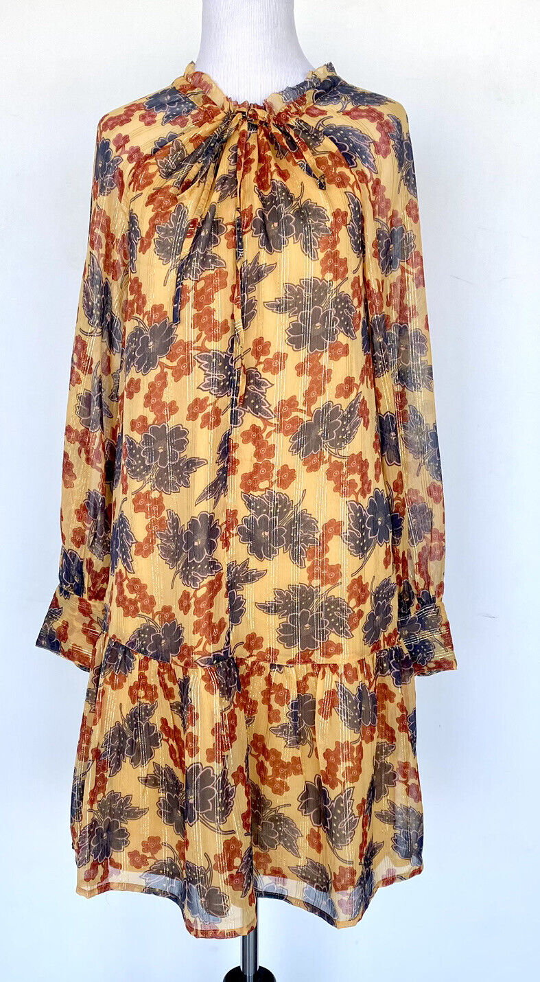 Maison Scotch & Soda Gold Metallic Dress. NWT Retail $148 Price $76 Size XS