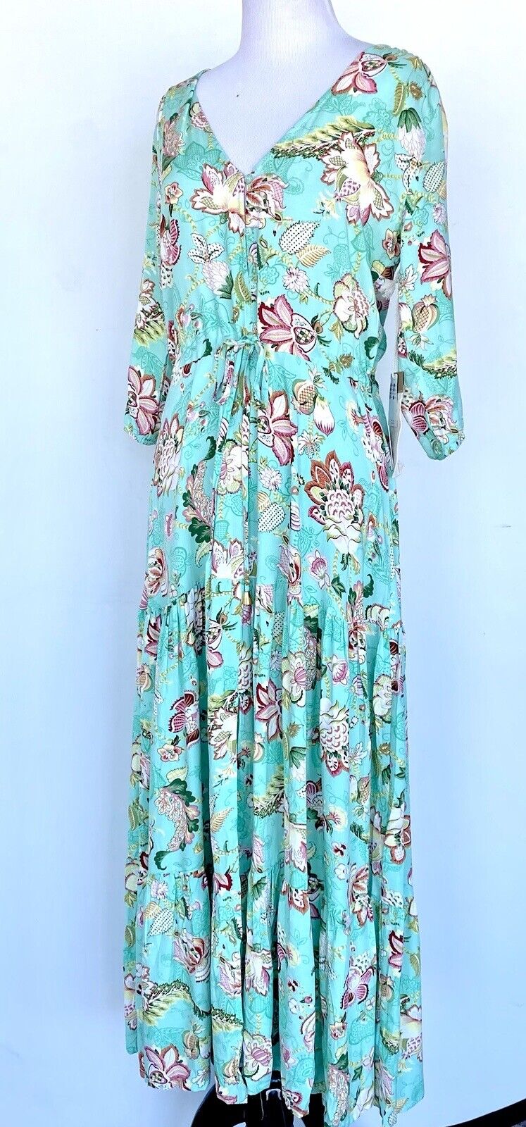 Sunday Mi Amor Anthropologie Dress Women Size XS maxi Retail $79.99 price $49.99