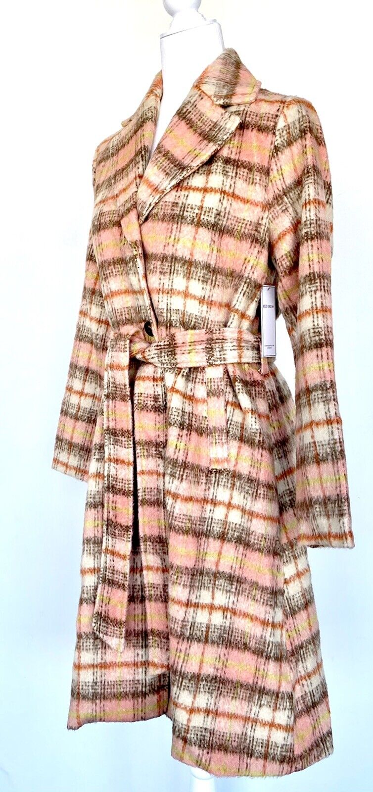 Aura Apricot plaid coat. XS/S price $78