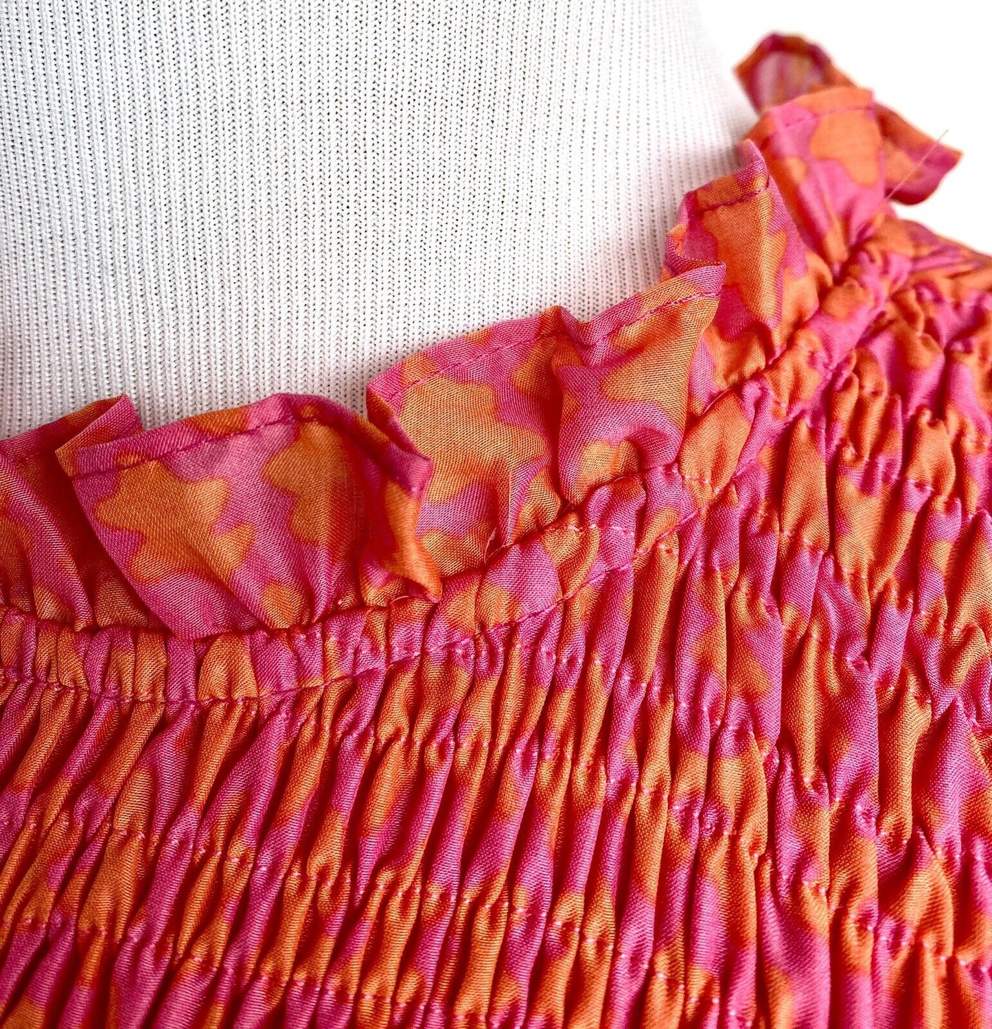 J Marie Ella Smocked Ruched Tiered Dress size XS Retail $158 Price $70 NWT