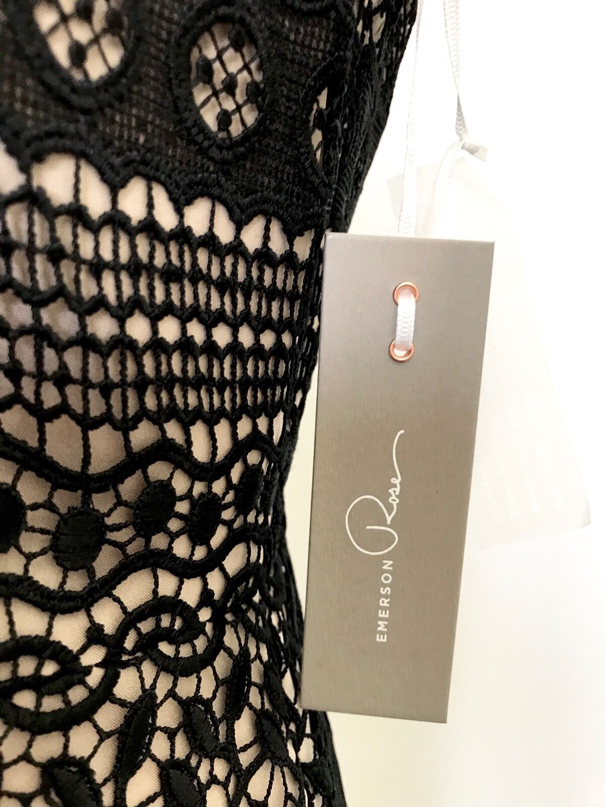 Emerson Rose Black Lace & Nude Dress. NWT Retails $149 Price $45 Size 2