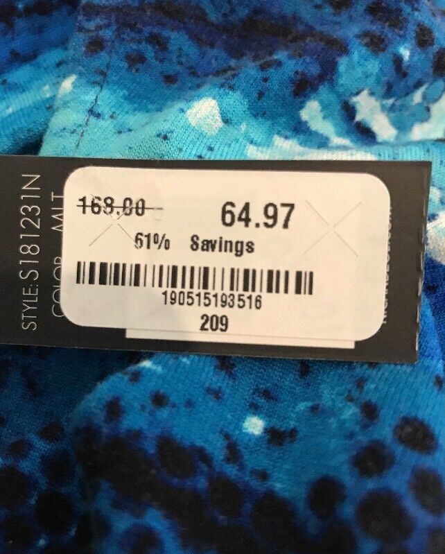 Nic + Zoe Surf Spray Blue Stretch Dress. NWT Size S Retail $168 Price $64.97