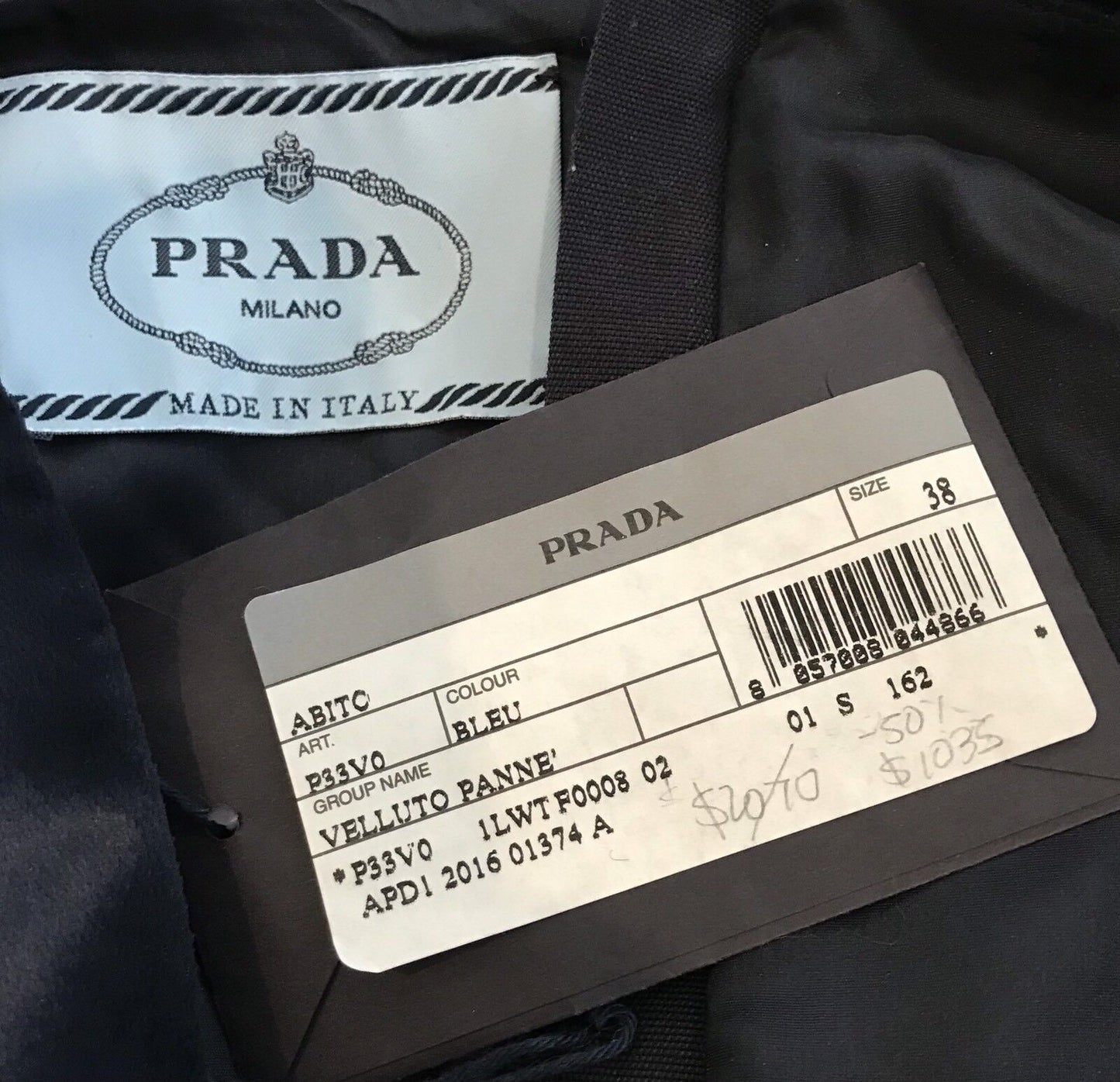 Prada Soft Blue Draped Dress. NWT Size Italian 38 US 2 Retails $2070 Price $1100