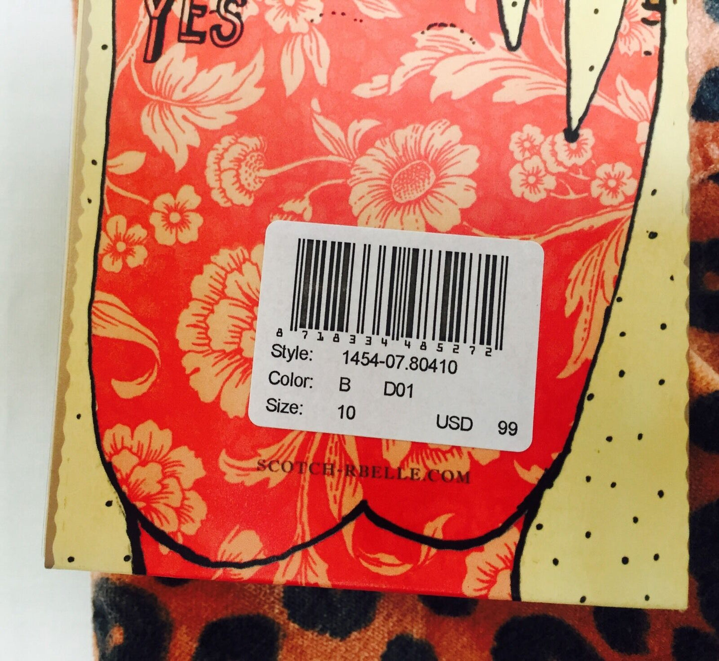 Scotch R'Belle Velvet Feel Coral Leopard Pants NWT Age 10 Retails $99 Price $38