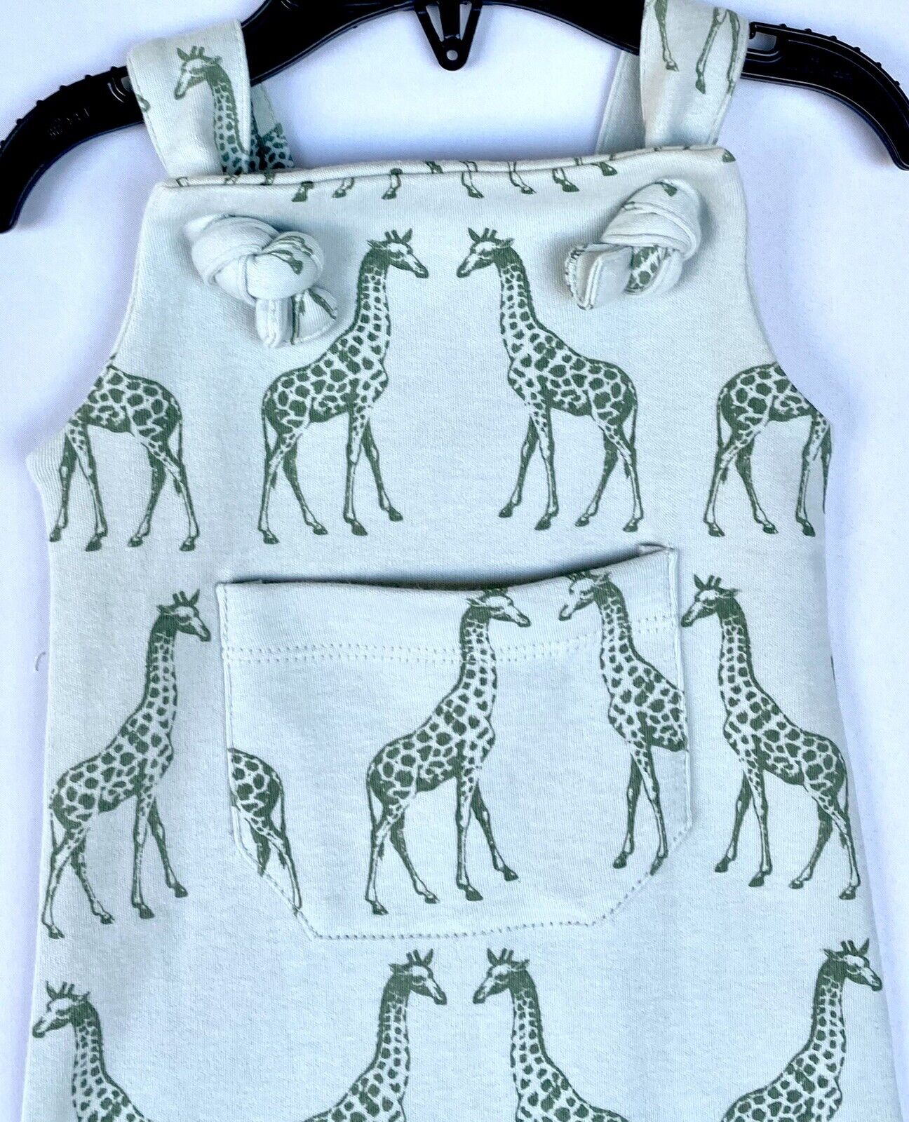 Kate Quinn 100% Organic Cotton Overall Shortie  Romper Retail $36 Price $28 0-3M