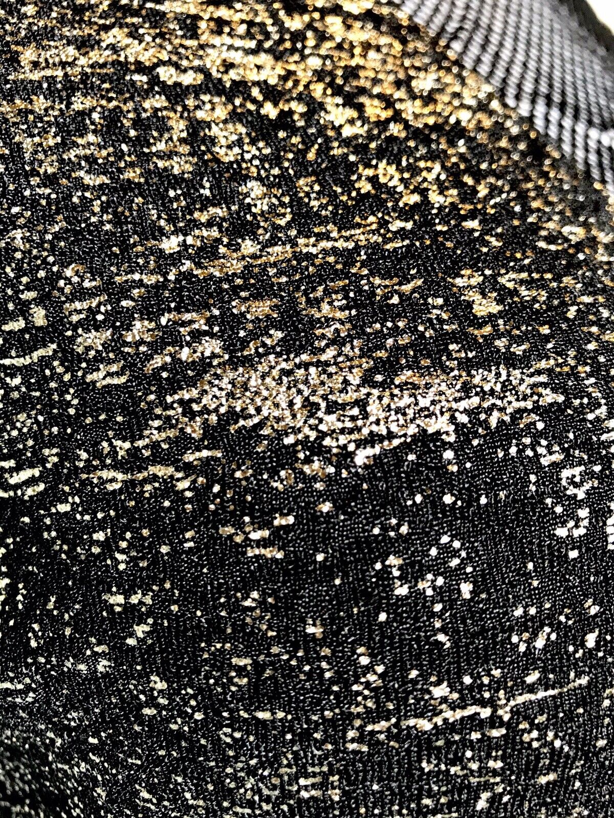 Melloday Gold And Black Mesh Cutout Stretch Dress Size Large. Price $44. NWT