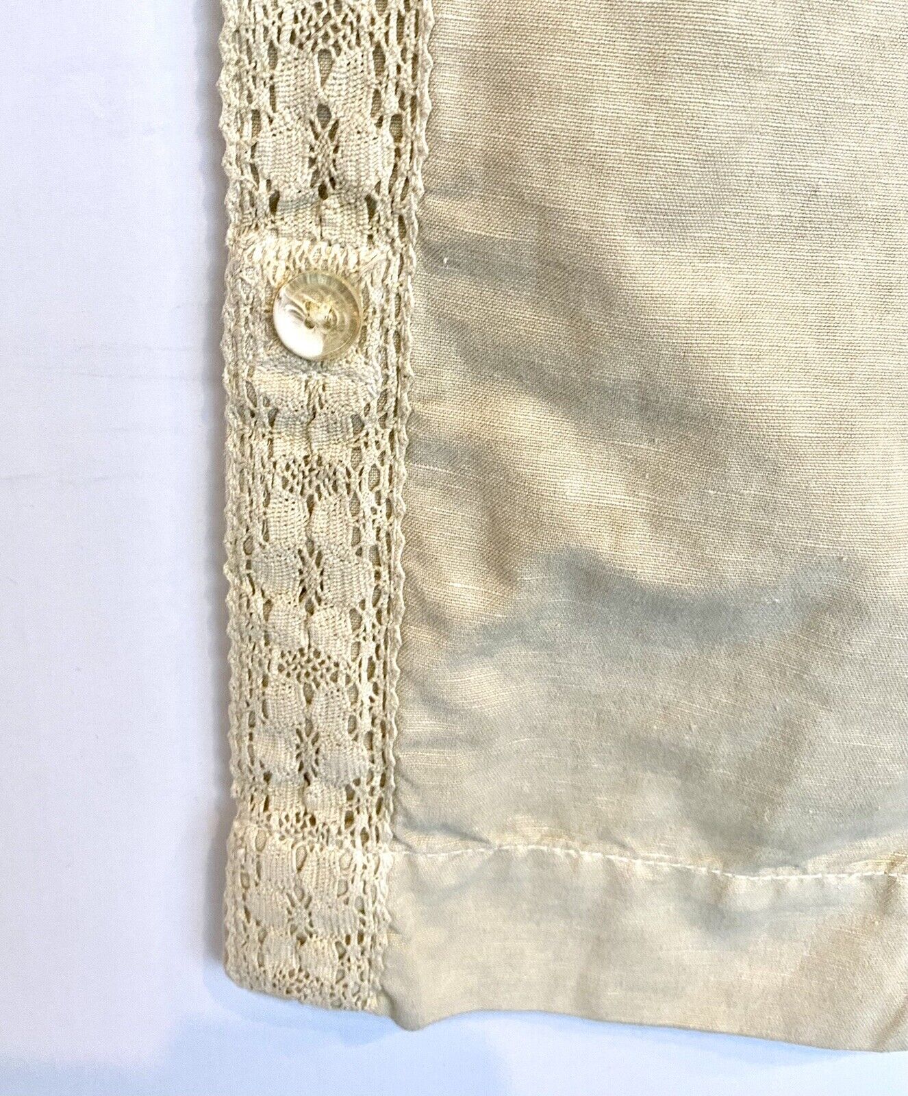 Sundance Organia Cotton Pants Lace Side Panel Retail $98 Price $56  P4 Petite
