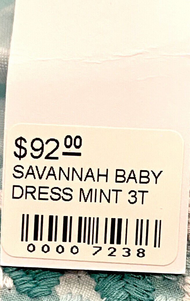 J Marie embroidered Savannah Dress 3T Retail $92 Price $49 Mint Gingham