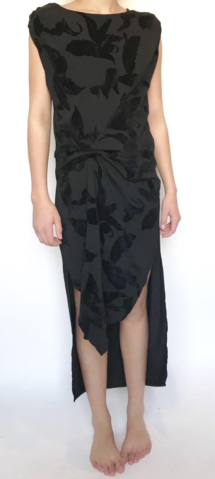 Allsaints Black Knot Riviera Lux Dress NWT Size 4 Retail $360 Price $98