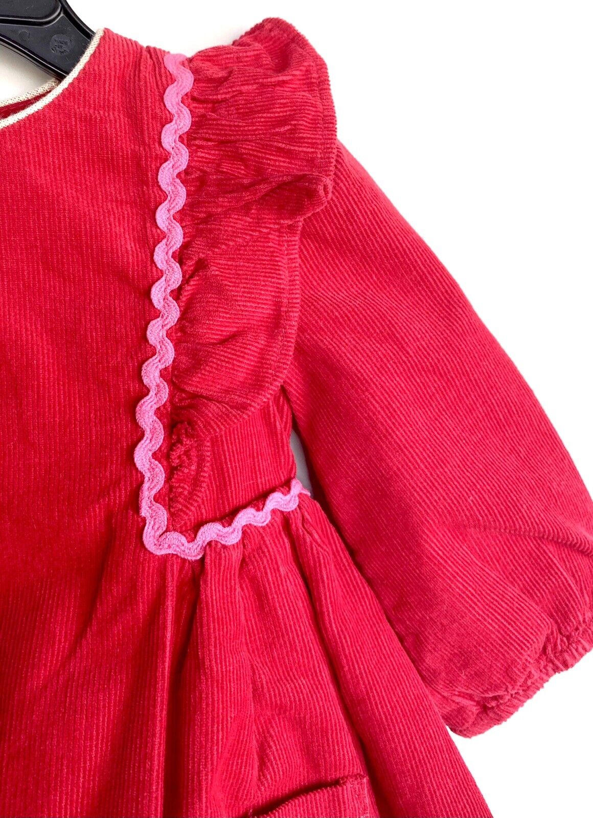 Monsoon London Cord Embroidered Dress 3-6M Appliqué Bird Deer Price $40