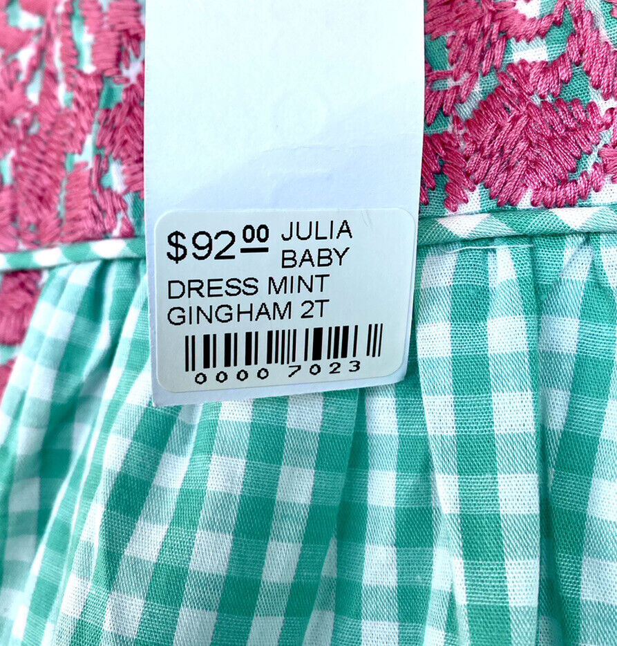 J Marie embroidered Julia Dress 2T Retail $92 Price $49 Gingham