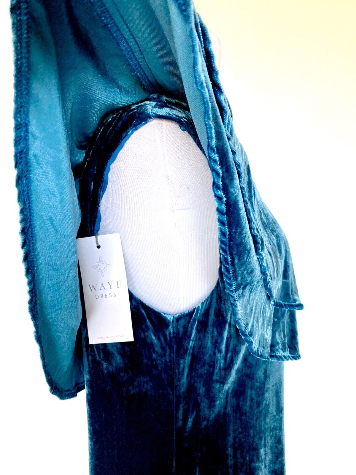 Teal One-Shoulder Velvet Dress Retail $129 Size XS  Price $32 NEW