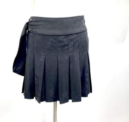 Free People Washed Black Tencel Mini Skirt Retail $78 Price $39 NWT Sz 0