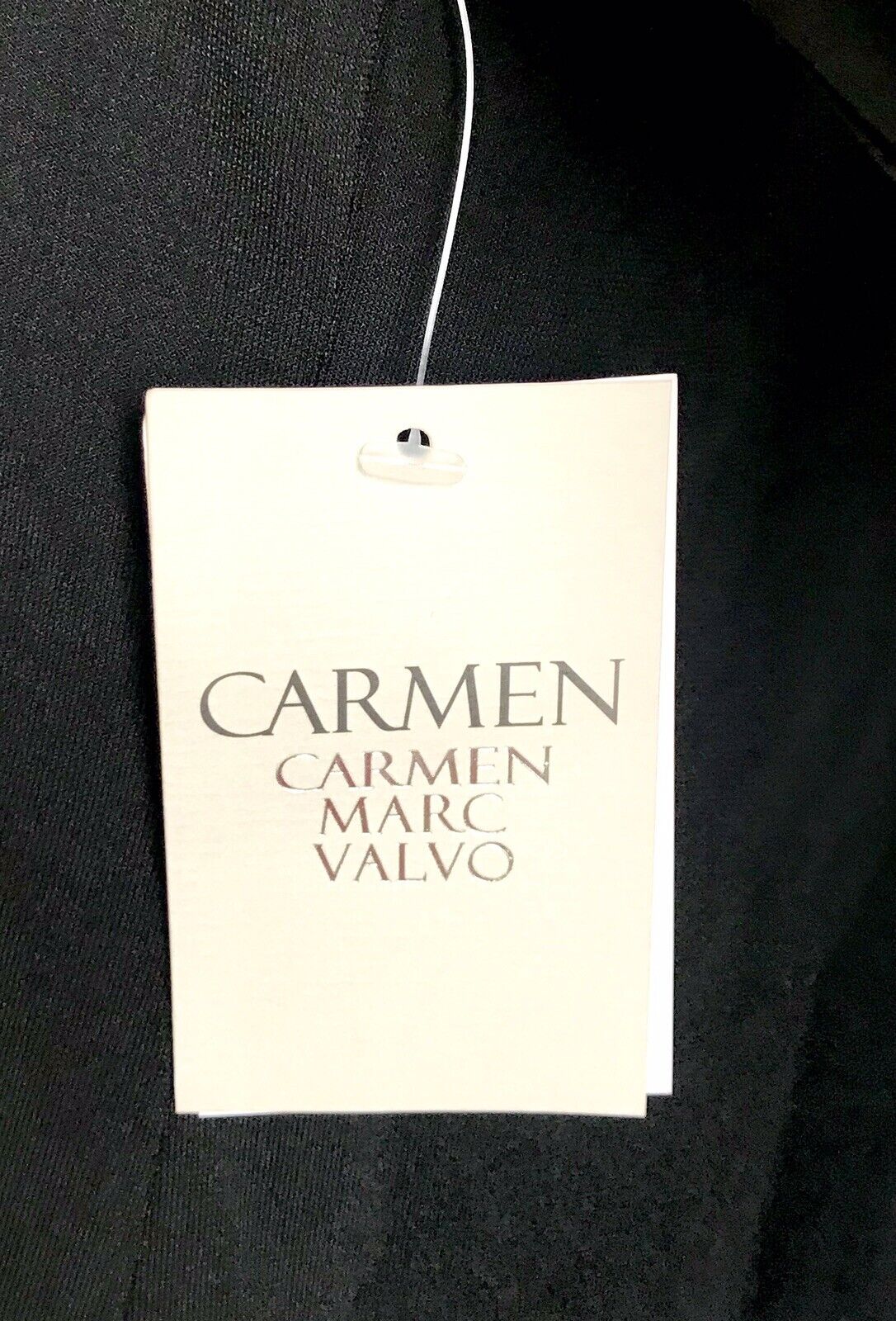 Carmen Marc Valvo Sz S Black Top Gold Metal Neck Chain Retail $58 Price $32 NWT
