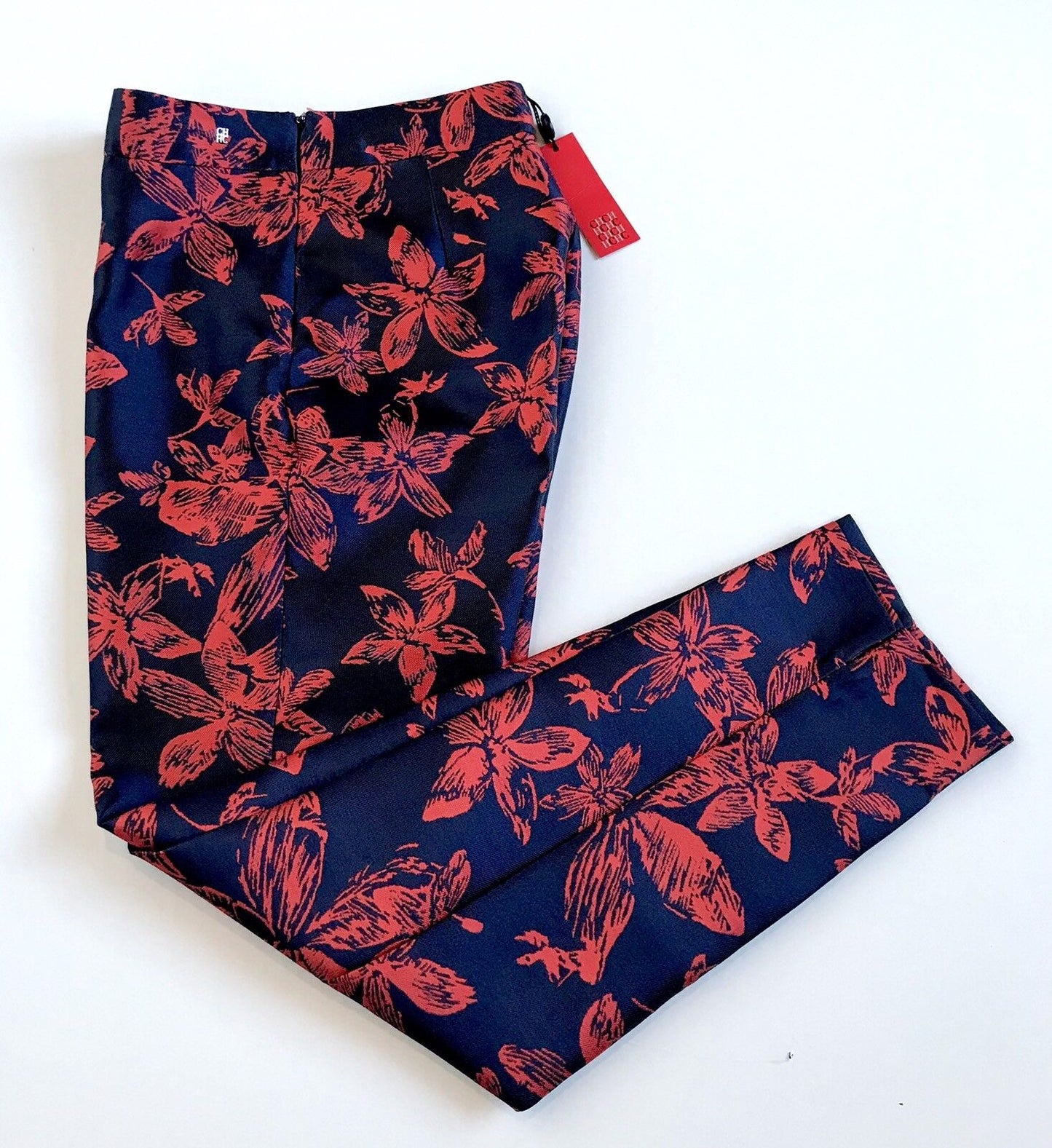 Carolina Herrera Silk Mix Formal Floral Pant.NWT Retail $480 Price $195 Size 2