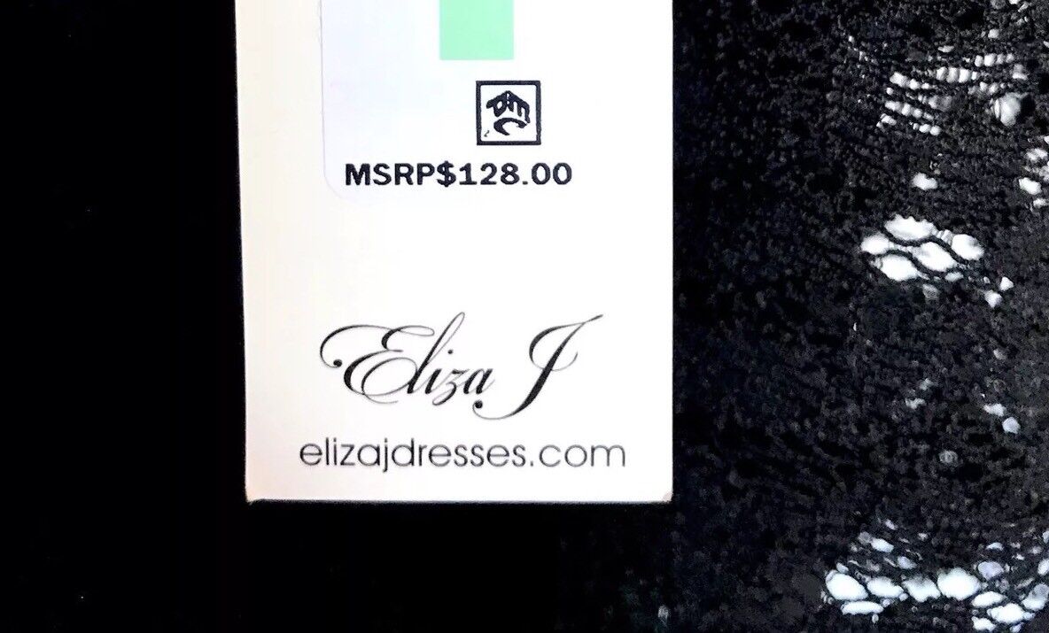 Eliza J  Black Lace Dress NWT Retails $128 Price $68 Size 10