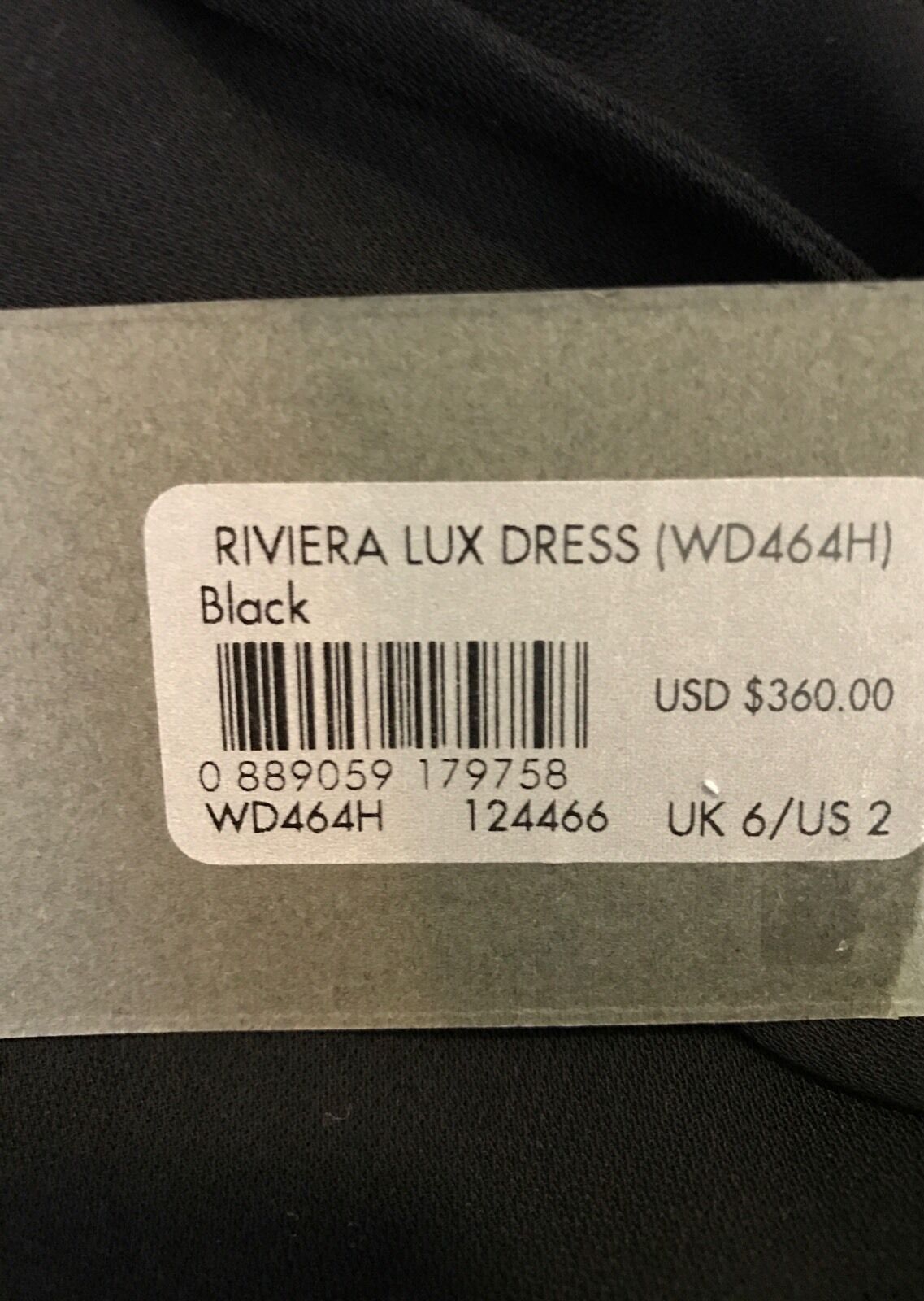 Allsaints Black Knot Riviera Lux Dress NWT Size 2 Retail $360 Price $98