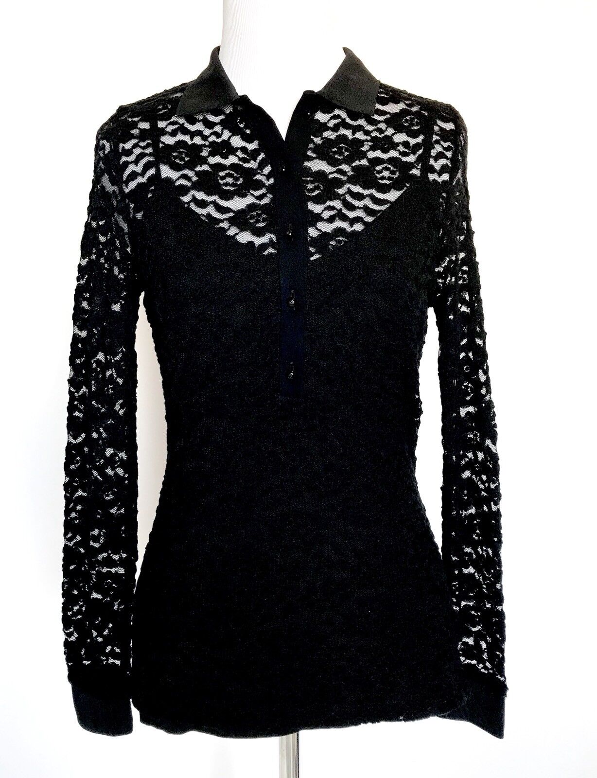 Carolina Herrera Black Lace Top. NWT Retail $325 Price $149 Size XS