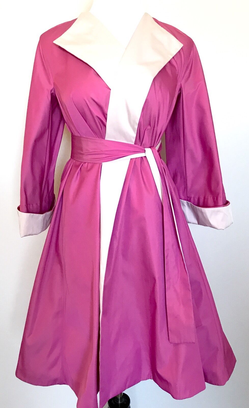 Carolina Herrera Pink Wrap Coat Retails $1,145 NWT Price $299 Size XXS