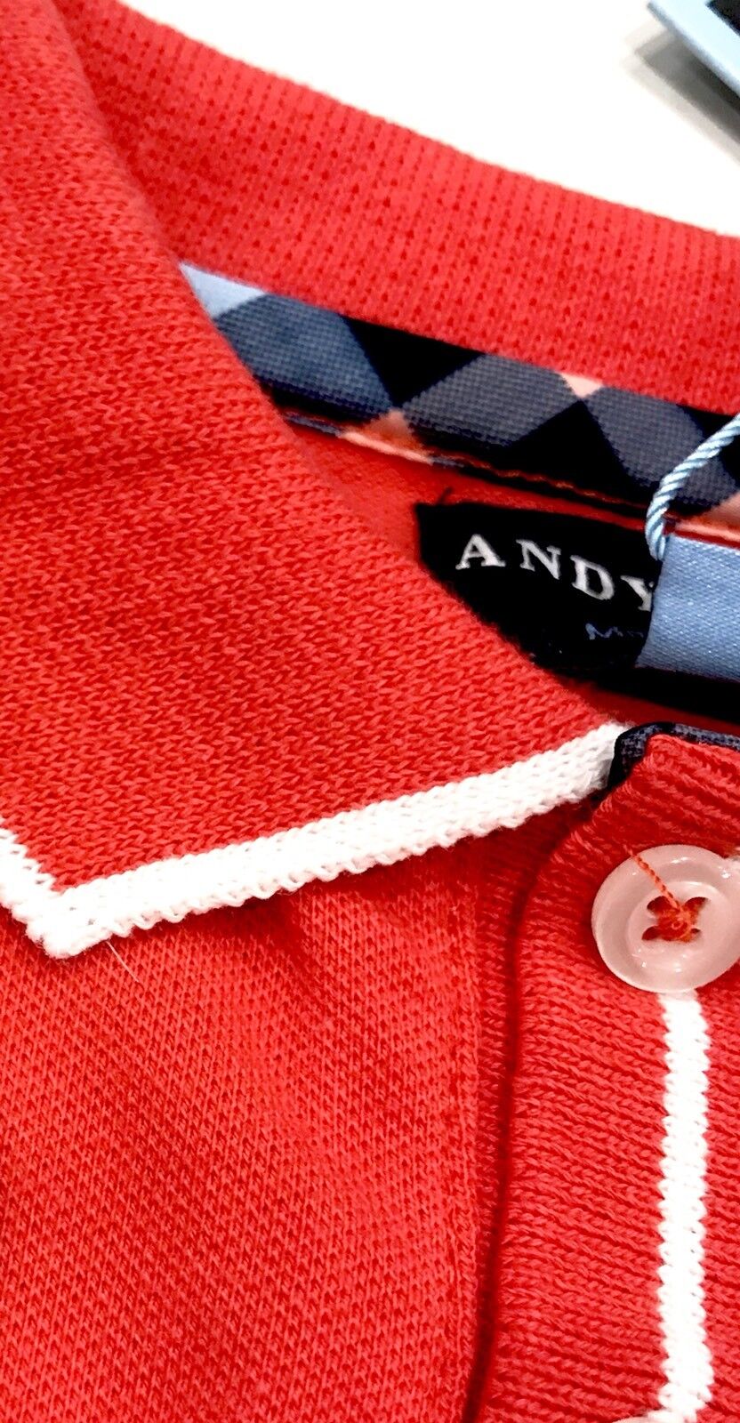 Andy & Evan Baby Polo Shirt. Red & White 12-18 Months Retail $36 Price $17