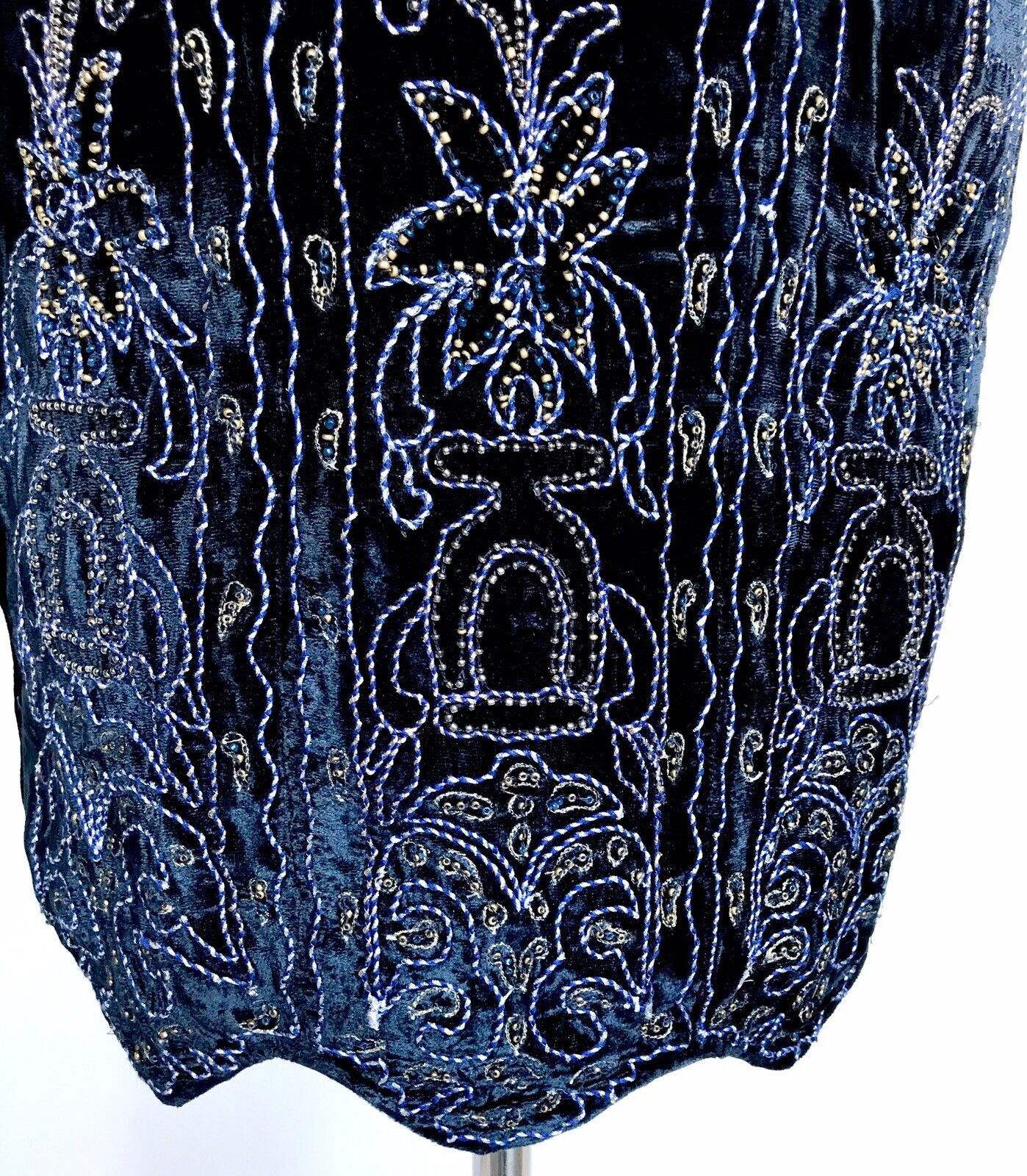 Haute Hippie Vintage Velvet Bead Dress Sz 4 Retail $695 Price $199 NWT Authentic