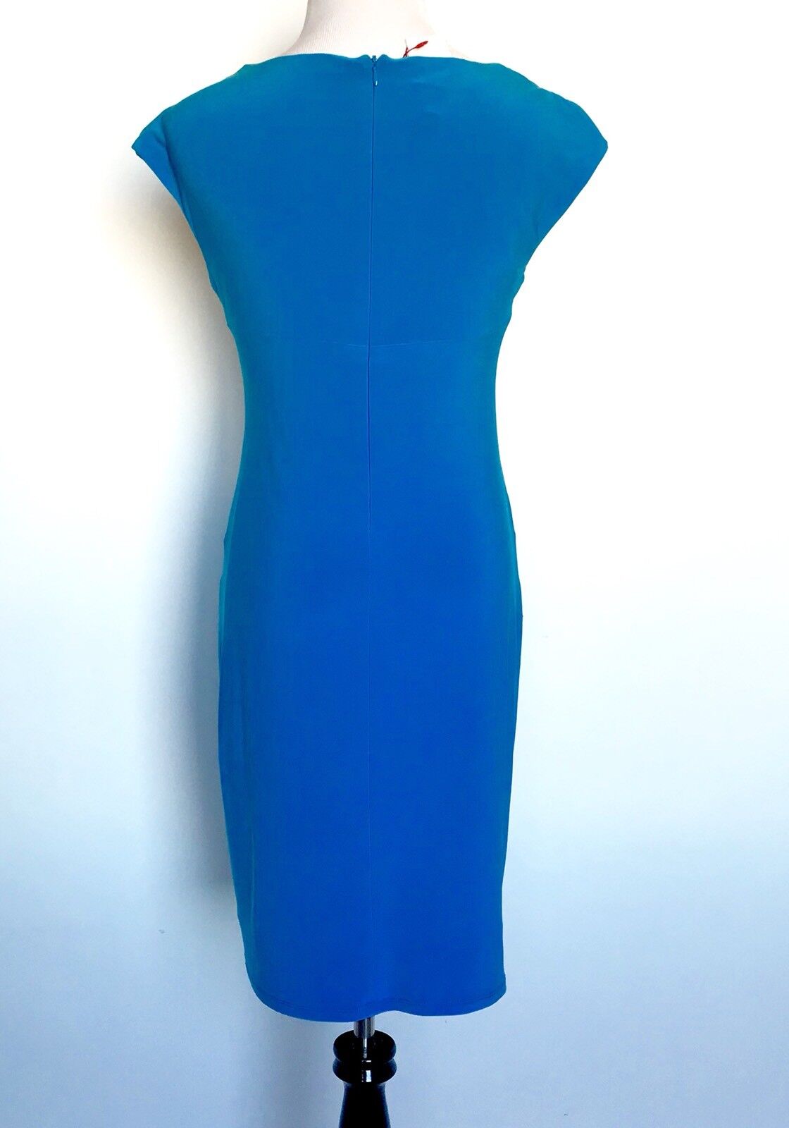 Anne Klein Blue Stretch Knot Twist Dress. Size 4 Retails $119 Price $53 NWT
