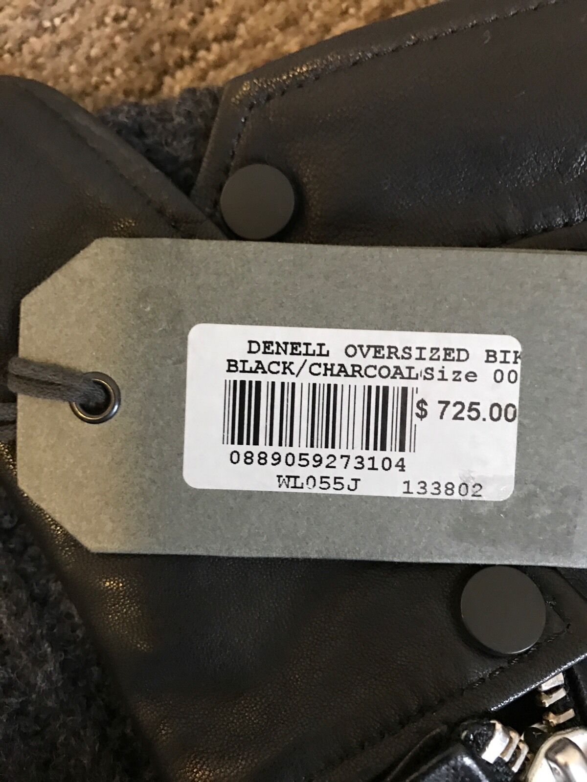 AllSaints Denell Black Leather & Knit Jacket.NWT Retail $725 Price $450 Size 00