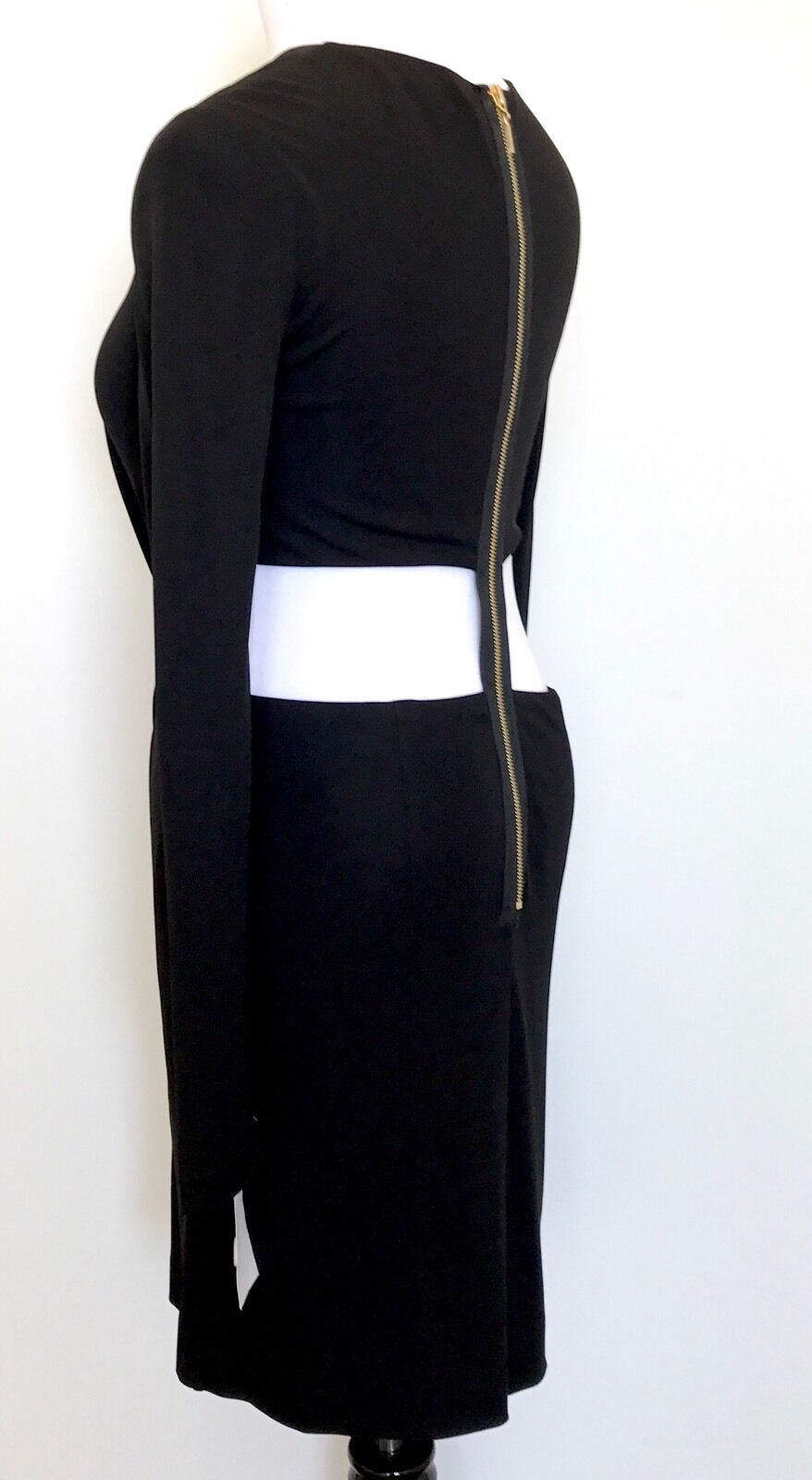 Rachel Zoe Black Shay Draped  Dress. CutoutsZip Back. Retail $345 Price $149 (6)