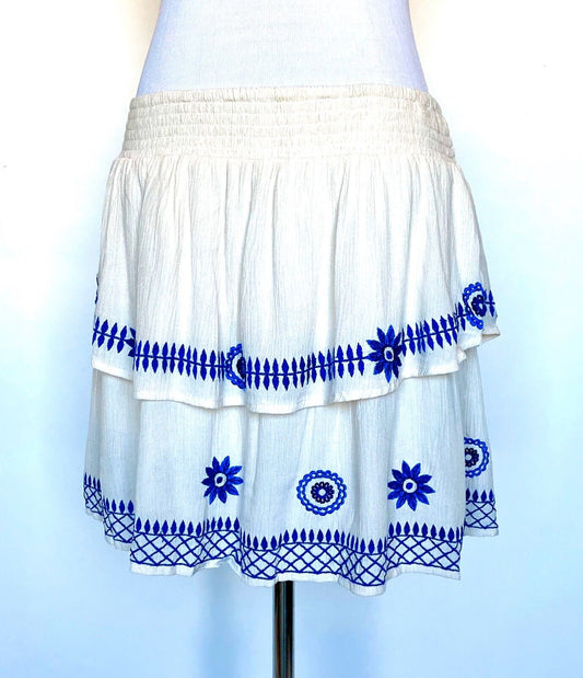 Anthropologie Rahi Cali Boho Embroider Skirt Retail $88 Price $32 M NWT