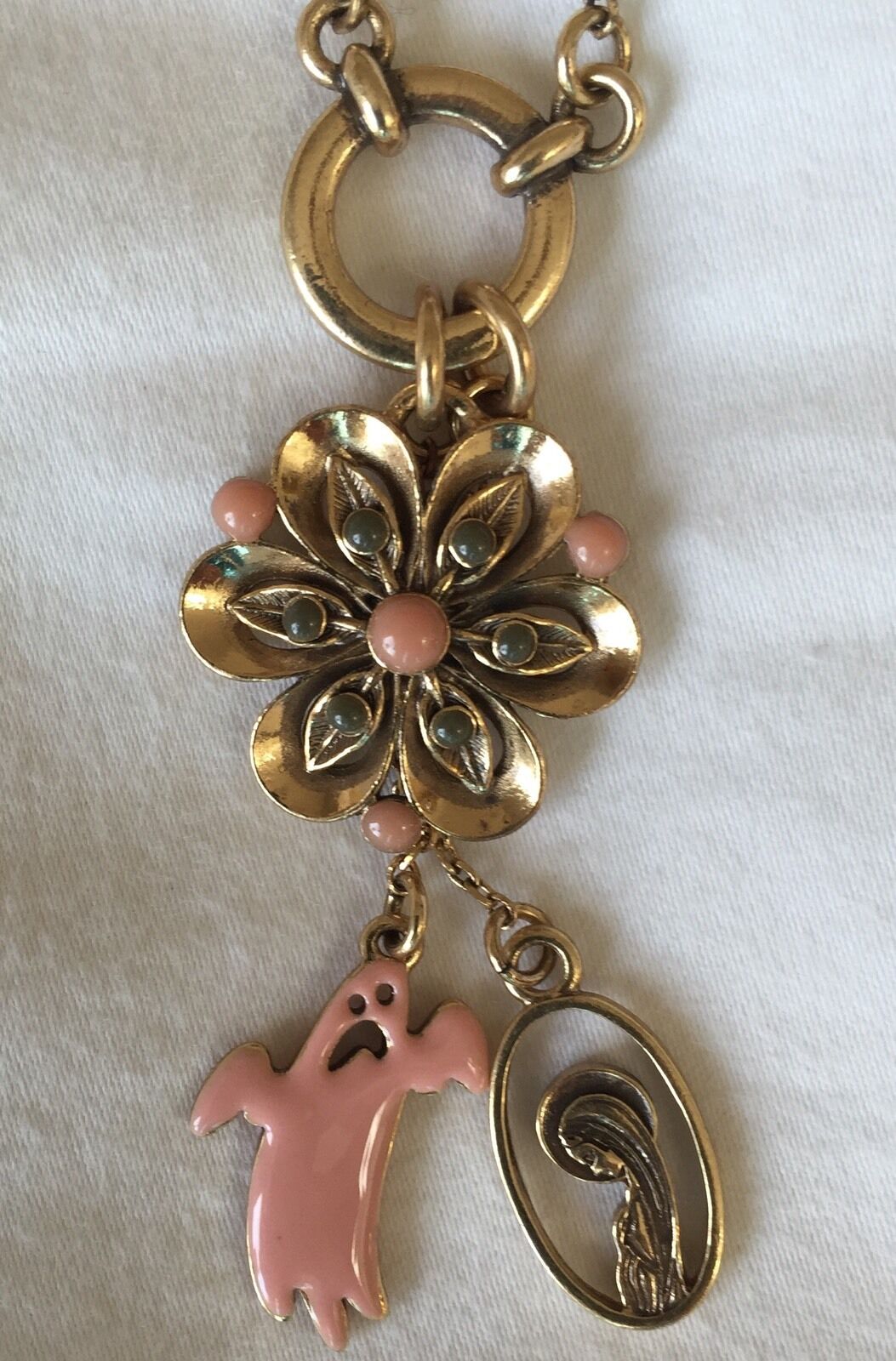 Pilgrim Ghost And Mary Charm Necklace. Price $15