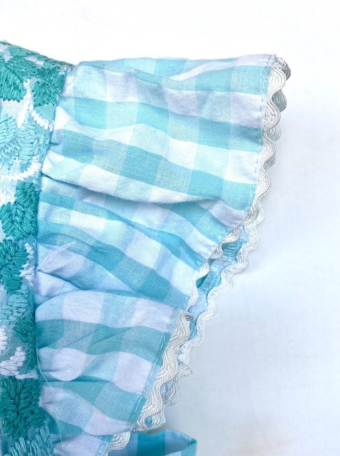J Marie embroidered Savannah Dress 2T Retail $92 Price $49 Mint Gingham