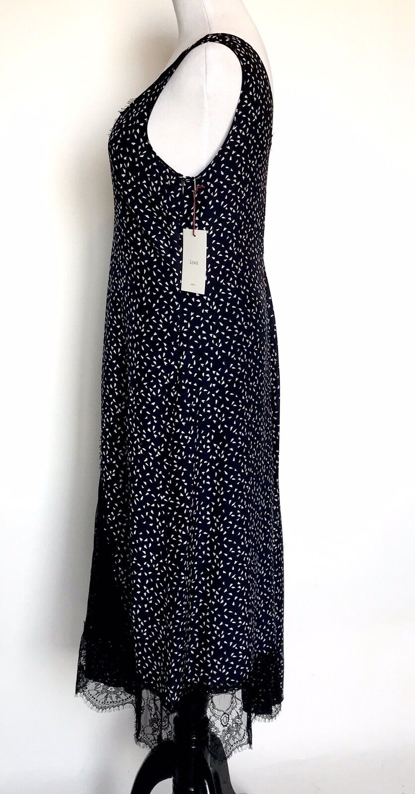 Lewit Dark Navy Night  Jane 100% Silk Dress. Retail $379 Price $148 NWT Size 10