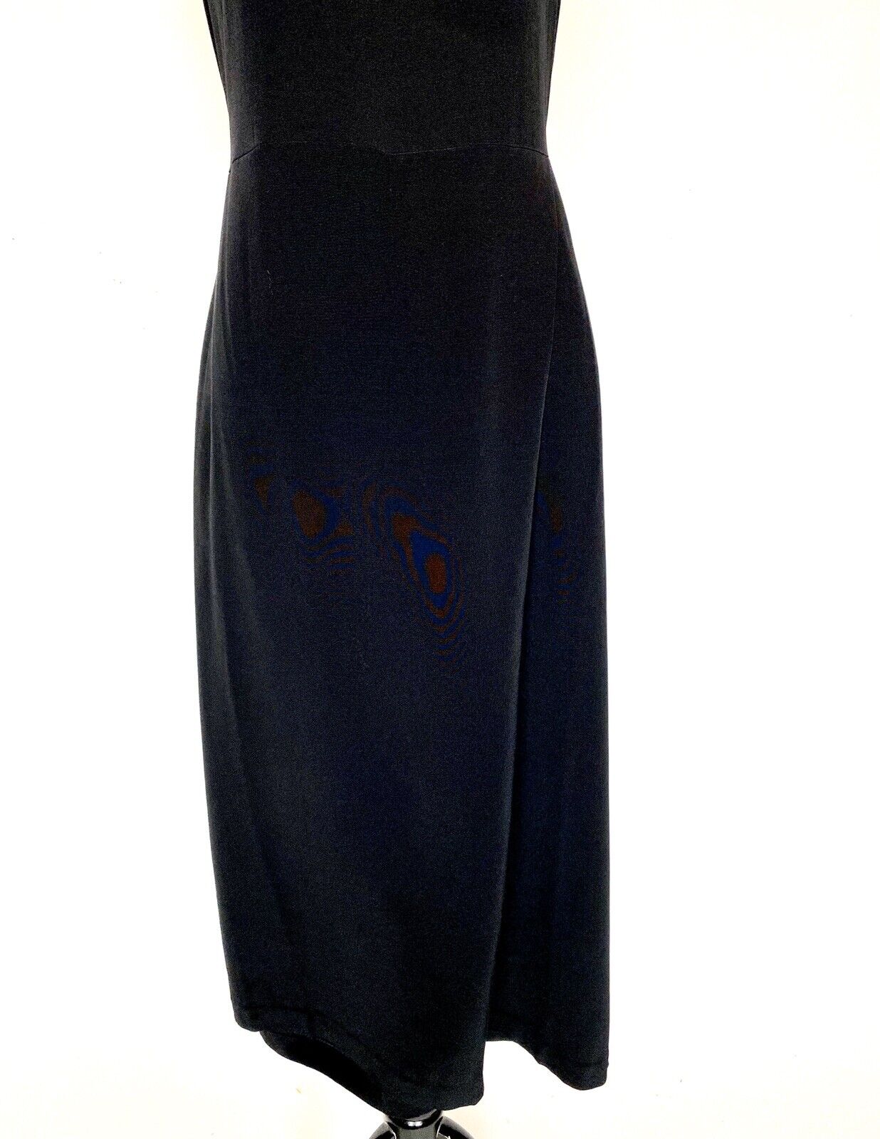 Eileen Fisher Black Wide Leg Wrap Crepe Jumpsuit Retail $348 Price $108 XS NWT
