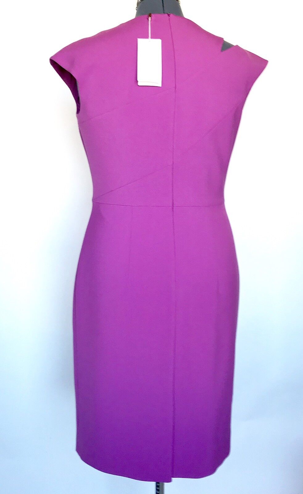 BOSS Hugo Boss Danouk Purple Cutout Sheath Dress Retail $575 Price $225 Size 10