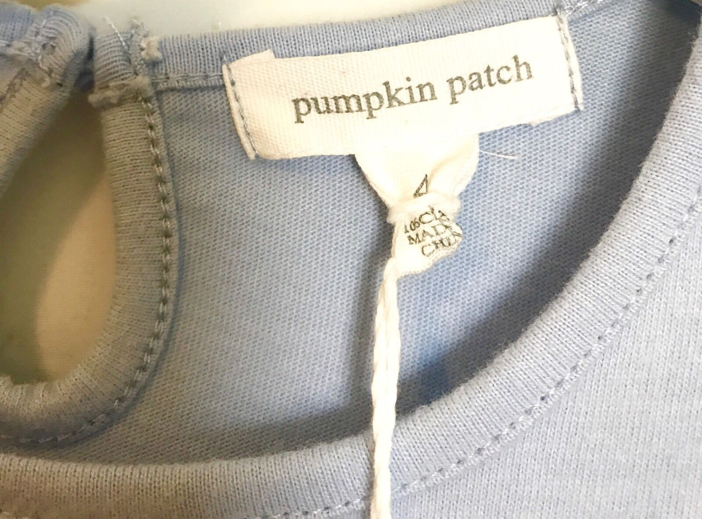 Pumpkin Patch Blue Embroidered Top. NWT Age 4 Price $12.50