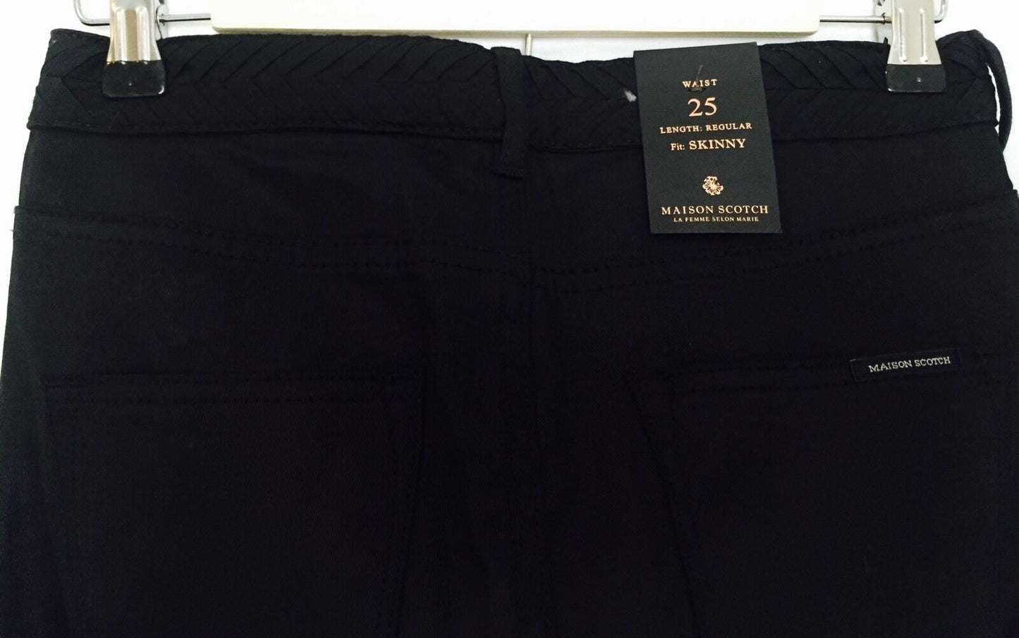 Maison Scotch Scotch & Soda Black Skinny Jeans NWT Size 25 Retail $189 Price $89