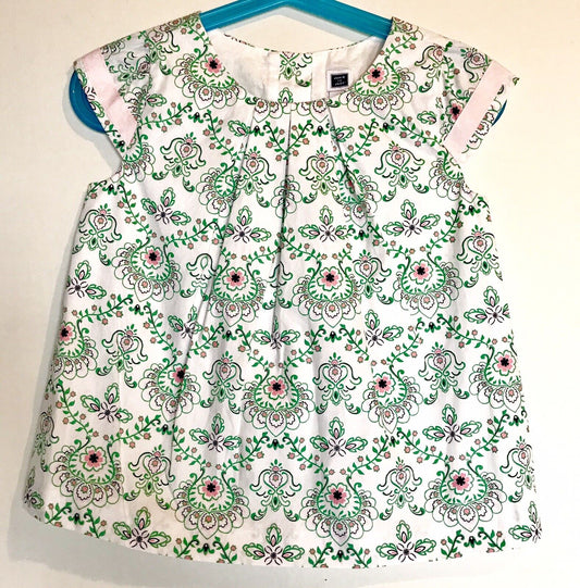 Janie And Jack Floral Pleated Blouse Age 3 NWT Retail $36 Price $26